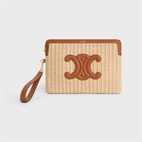 small pouch with strap celine|SMALL POUCH WITH STRAP in TEXTILE WITH TRIOMPHE .